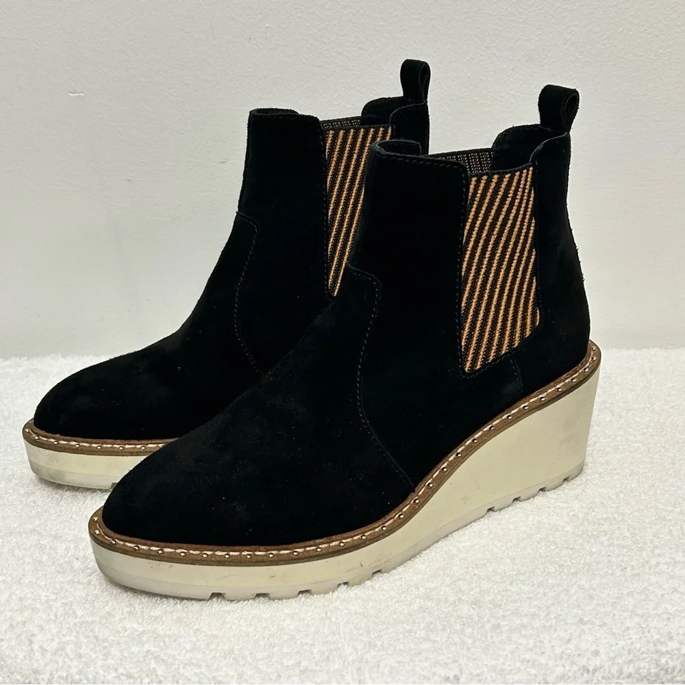 Cecelia New York Gemma Suede Wedge Chelsea Boots